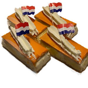 Oranje tompouce 4 stuks